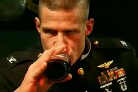 naughty Military man slamming Bartender
