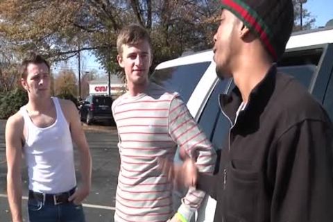 Cameron receives poked By Two White boyz