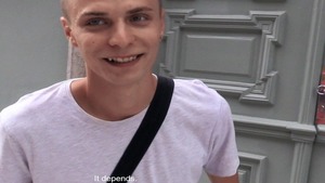 Skeletal teen poked violently in the wazoo outside