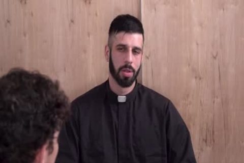 Super hot priest really enjoys rough nailing