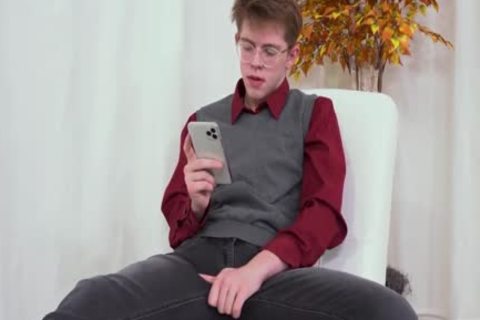 Nerd lad gets pounded And Spit-roasted By Two black cocks