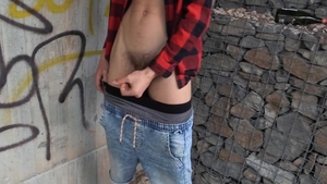 CzechHunter.com - Czech guy Hunter bareback butt fuck outdoors